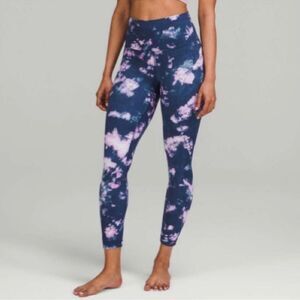 Lululemon Align High-Rise Legging 25" Circulate Tie Dye Mineral Blue Multi Sz 4